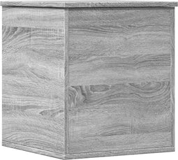 vidaXL - Opbergbox - 40x42x46 - cm - bewerkt - hout - grijs - sonoma - eikenkleurig
