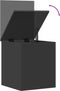 vidaXL - Opbergbox - 40x42x46 - cm - bewerkt - hout - zwart