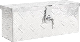 vidaXL - Opbergbox - 50x15x20,5 - cm - aluminium - zilverkleurig