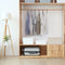 vidaXL - Opbergbox - 50x30x25 - cm - stof - crèmekleurig