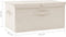 vidaXL - Opbergbox - 50x30x25 - cm - stof - crèmekleurig