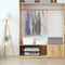 vidaXL - Opbergbox - 50x30x25 - cm - stof - grijs
