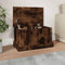 vidaXL - Opbergbox - 50x30x28 - cm - bewerkt - hout - gerookt - eikenkleurig
