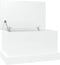 vidaXL - Opbergbox - 50x30x28 - cm - bewerkt - hout - hoogglans - wit