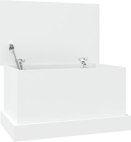 vidaXL - Opbergbox - 50x30x28 - cm - bewerkt - hout - wit