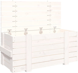 vidaXL - Opbergbox - 58x40,5x42 - cm - massief - grenenhout - zwart