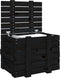vidaXL - Opbergbox - 58x40,5x42 - cm - massief - grenenhout - zwart