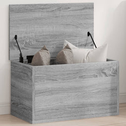 vidaXL - Opbergbox - 60x35x35 - cm - bewerkt - hout - grijs - sonoma - eikenkleurig
