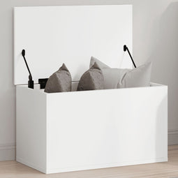 vidaXL - Opbergbox - 60x35x35 - cm - bewerkt - hout - wit