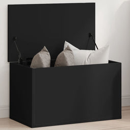 vidaXL - Opbergbox - 60x35x35 - cm - bewerkt - hout - zwart