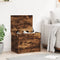vidaXL - Opbergbox - 60x42x46 - cm - bewerkt - hout - gerookt - eikenkleurig