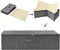 vidaXL - Opbergbox - 70x40x18 - cm - stof - antracietkleurig