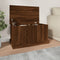 vidaXL - Opbergbox - 70x40x38 - cm - bewerkt - hout - bruin - eikenkleur