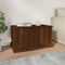 vidaXL - Opbergbox - 70x40x38 - cm - bewerkt - hout - bruin - eikenkleur