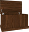 vidaXL - Opbergbox - 70x40x38 - cm - bewerkt - hout - bruin - eikenkleur