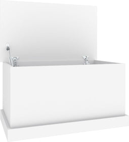 vidaXL - Opbergbox - 70x40x38 - cm - bewerkt - hout - wit
