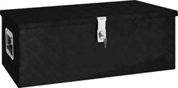 vidaXL - Opbergbox - 80x39x30 - cm - aluminium - zwart