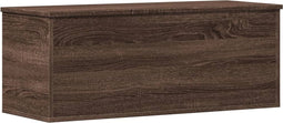 vidaXL - Opbergbox - 90x35x35 - cm - bewerkt - hout - bruin - eikenkleur