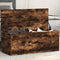 vidaXL - Opbergbox - 90x35x35 - cm - bewerkt - hout - gerookt - eikenkleurig