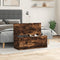 vidaXL - Opbergbox - 90x35x35 - cm - bewerkt - hout - gerookt - eikenkleurig