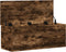 vidaXL - Opbergbox - 90x35x35 - cm - bewerkt - hout - gerookt - eikenkleurig
