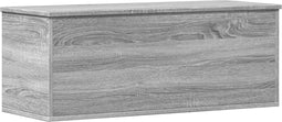 vidaXL - Opbergbox - 90x35x35 - cm - bewerkt - hout - grijs - sonoma - eikenkleurig