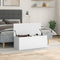 vidaXL - Opbergbox - 90x35x35 - cm - bewerkt - hout - wit