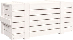 vidaXL - Opbergbox - 91x40,5x42 - cm - massief - grenenhout - grijs