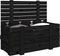 vidaXL - Opbergbox - 91x40,5x42 - cm - massief - grenenhout - zwart