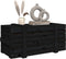 vidaXL - Opbergbox - 91x40,5x42 - cm - massief - grenenhout - zwart