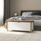 vidaXL - Opbergbox - en - kussen - 105x40x45 - cm - spaanplaat - wit - en - sonoma - eiken