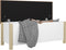 vidaXL - Opbergbox - en - kussen - 105x40x45 - cm - spaanplaat - wit - en - sonoma - eiken