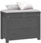 vidaXL - Opbergbox - grijs - 60x32x45,5 - cm - massief - grenenhout