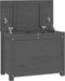 vidaXL - Opbergbox - grijs - 60x32x45,5 - cm - massief - grenenhout