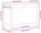 vidaXL - Opbergbox - grijs - 60x32x45,5 - cm - massief - grenenhout