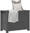 vidaXL - Opbergbox - grijs - 60x32x45,5 - cm - massief - grenenhout