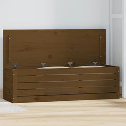vidaXL - Opbergbox - honingbruin - 109x36,5x33 - cm - massief - grenenhout