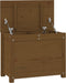vidaXL - Opbergbox - honingbruin - 60x32x45,5 - cm - massief - grenenhout