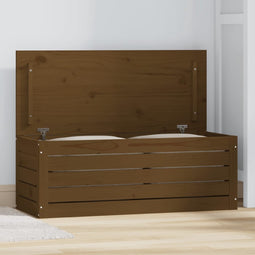 vidaXL - Opbergbox - honingbruin - 89x36,5x33 - cm - massief - grenenhout