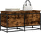 vidaXL - Opbergbox - met - deksel - 100x40x51,5 - cm - bewerkt - hout - gerookt - eiken