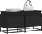 vidaXL - Opbergbox - met - deksel - 100x40x51,5 - cm - bewerkt - hout - zwart