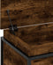 vidaXL - Opbergbox - met - deksel - 100x40x51,5 - cm - bewerkt - hout - gerookt - eiken