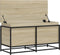 vidaXL - Opbergbox - met - deksel - 100x40x51,5 - cm - bewerkt - hout - sonoma - eiken