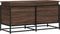 vidaXL - Opbergbox - met - deksel - 100x40x51,5 - cm - bewerkt - hout - bruin - eiken