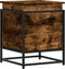vidaXL - Opbergbox - met - deksel - 40x40x51,5 - cm - bewerkt - hout - gerookt - eiken