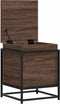 vidaXL - Opbergbox - met - deksel - 40x40x51,5 - cm - bewerkt - hout - bruin - eiken