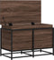 vidaXL - Opbergbox - met - deksel - 80x40x51,5 - cm - bewerkt - hout - bruin - eiken