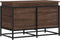 vidaXL - Opbergbox - met - deksel - 80x40x51,5 - cm - bewerkt - hout - bruin - eiken