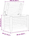 vidaXL - Opbergbox - met - deksel - RANA - 100x49x54 - cm - massief - grenenhout - wit