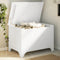 vidaXL - Opbergbox - met - deksel - RANA - 80x49x54 - cm - massief - grenenhout - wit